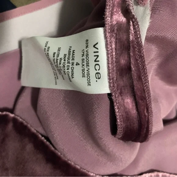 Vince Panne Velvet Purple Midi Skirt Size 4 - Picture 10 of 10